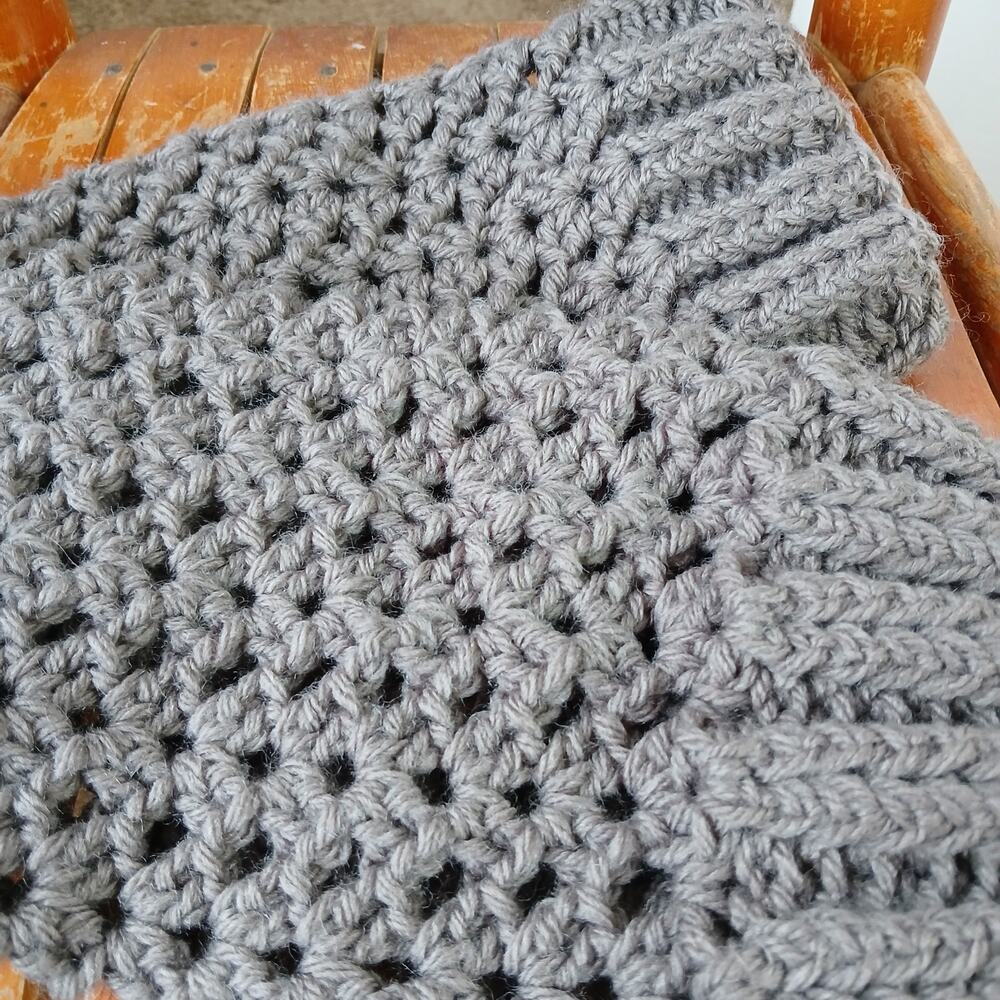 Taupe Leg Warmers OSFM crochet warm thick chunky over the knee dance premade - Picture 6 of 9